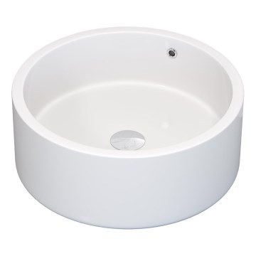 Lavabo sobre encimera RUNDTOM Ø 41,5cm cerámica/blanco