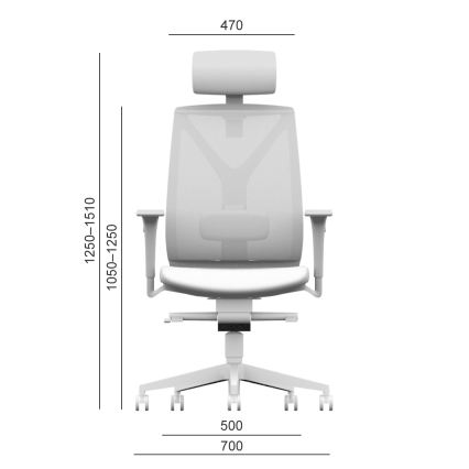 LD Seating - Silla de oficina LEAF negra/azul