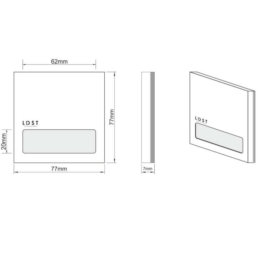 LDST AL-01-SZ-BC5 - Iluminación LED para escaleras ALEX LED/1,2W/230V dorado 3500K