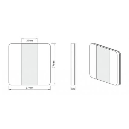 LDST DU-01-SC-BC10 - Iluminación LED para escaleras DUO mate negro 3500K