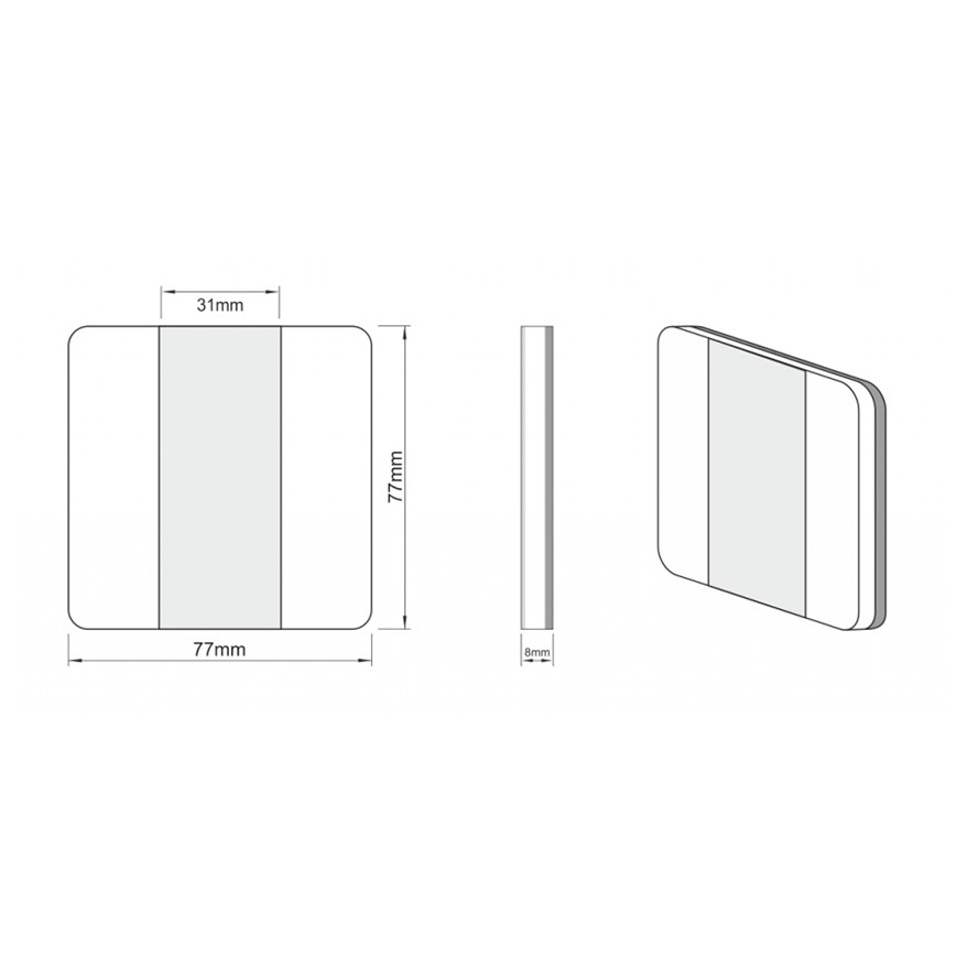 LDST DU-01-SZ-BC10 - Iluminación para escaleras DUO 10xLED/1,2W/230V