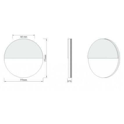 LDST RO-01-B-BZ4 - Iluminación LED para escaleras ROBIN 4xLED/1,2W/230V blanco 6500K