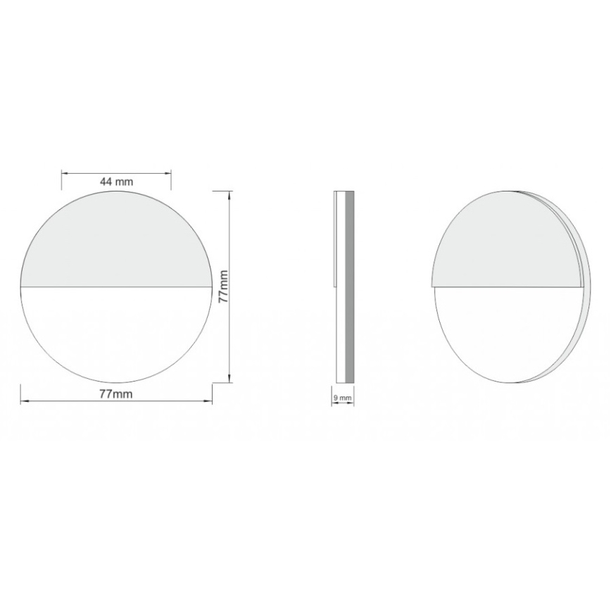LDST RO-01-CB-BZ4 - Iluminación LED para escaleras ROBIN 4xLED/1,2W/230V negro