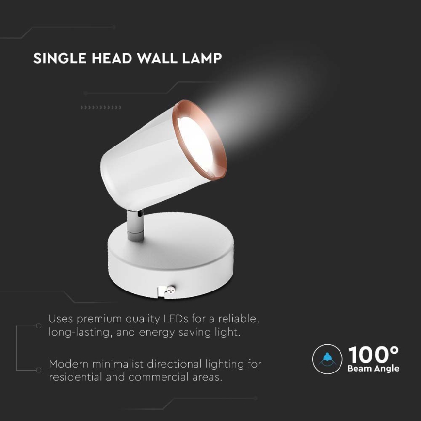 Aplique de pared LED LED/5W/230V 4000K blanco