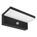 LED Aplique de pared exterior con sensor de movimiento NOLA LED/12W/230V IP65 negro