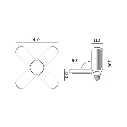 LED Bombilla para cultivo de plantas PLANTY E27/40W/230V 1200K