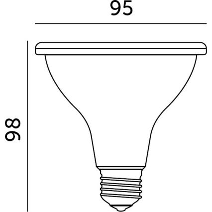 LED Bombilla para cultivo de plantas PLANTY E27/9W/230V 1200K blanco