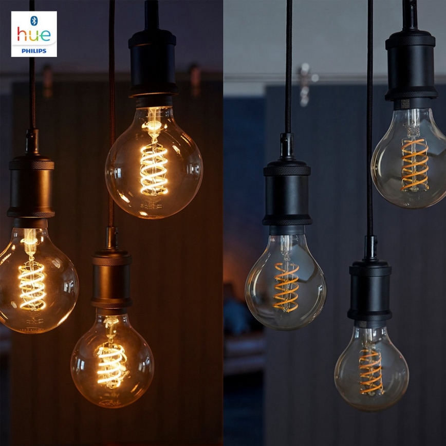LED Bombilla regulable Philips HUE WHITE FILAMENT G93 E27/7W/230V