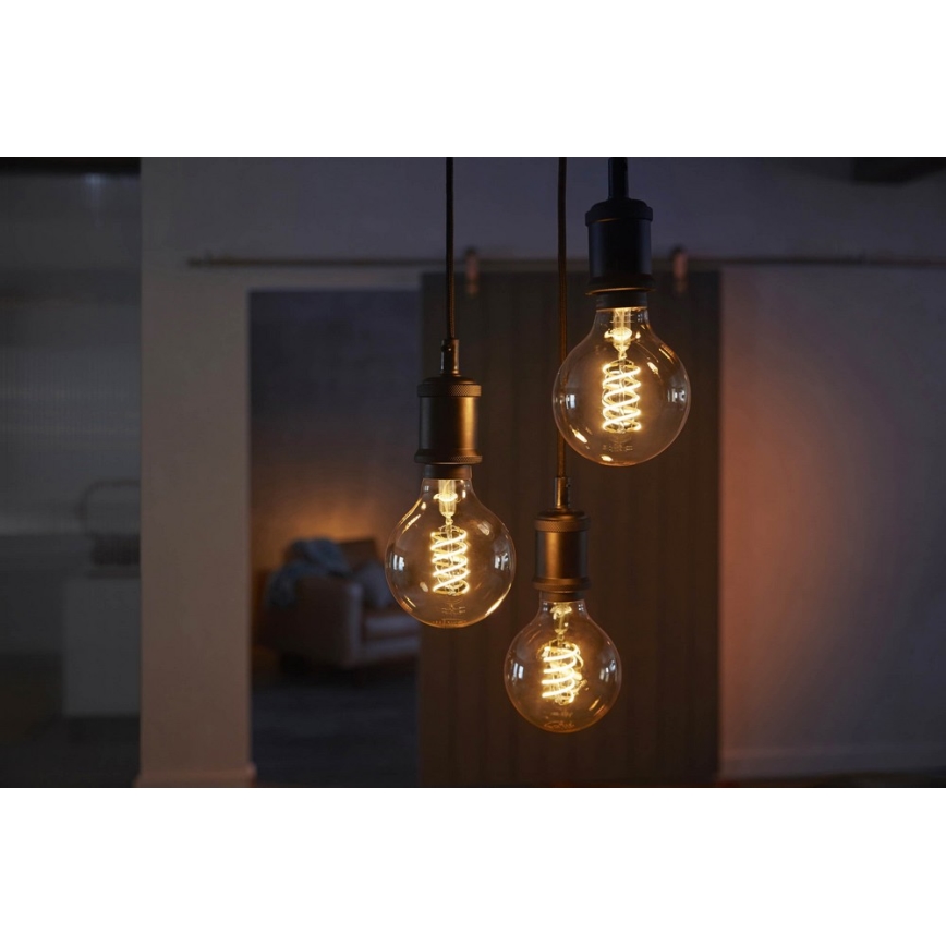 LED Bombilla regulable Philips HUE WHITE FILAMENT G93 E27/7W/230V