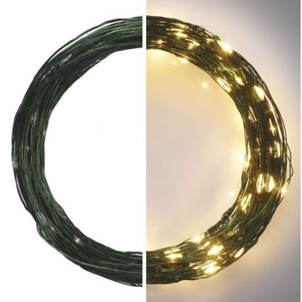 LED Cadena de luces navideñas para exterior 150xLED/20m IP44 blanco cálido