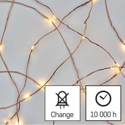 LED Cadena de luces navideñas para exterior 150xLED/20m IP44 blanco cálido