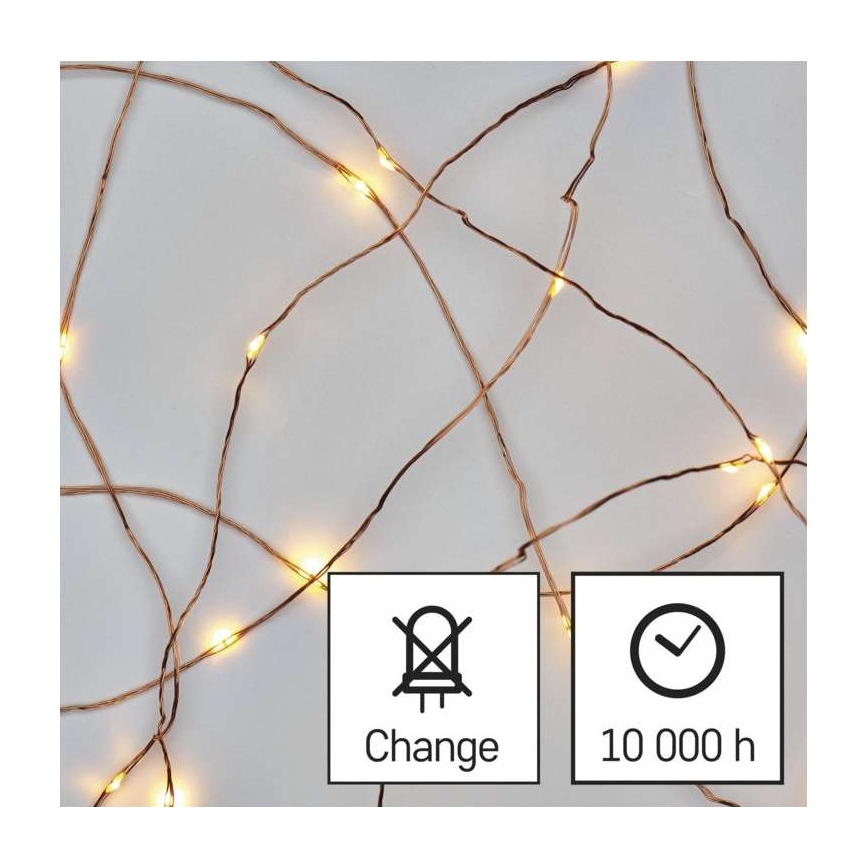 LED Cadena de luces navideñas para exterior 150xLED/20m IP44 blanco cálido