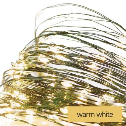 LED Cadena de luces navideñas para exterior 150xLED/20m IP44 blanco cálido