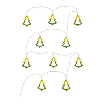LED Cadena decorativa 10xLED/2xAA 1,6m blanco cálido