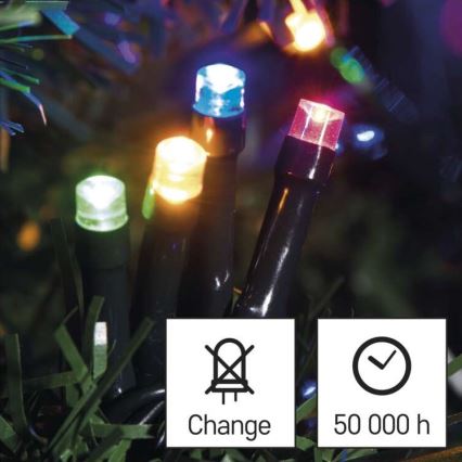 LED Cadena luminosa navideña para exterior 180xLED/23m IP44 multicolor