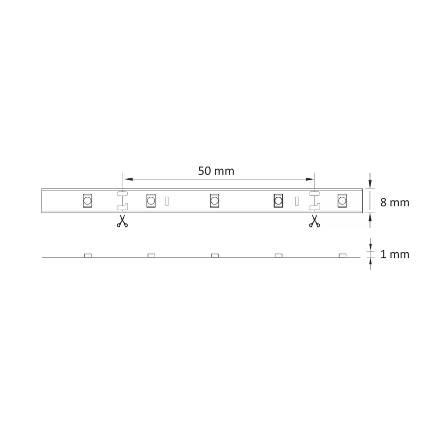 LED Cinta 5m LED/10W/12V IP20 4500K