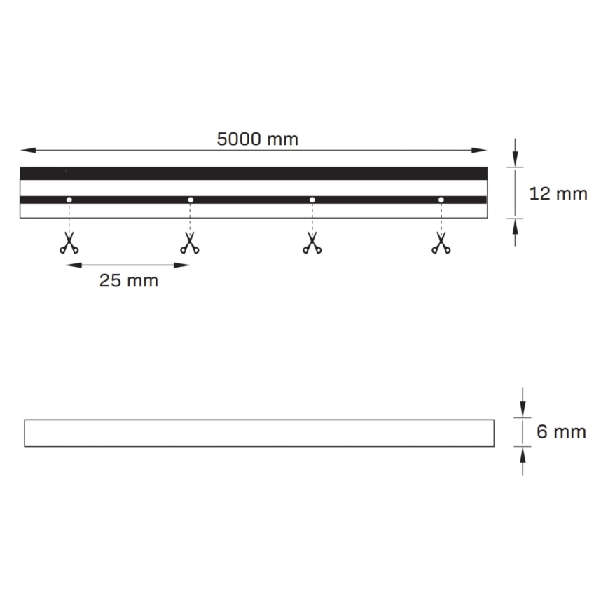 LED Cinta NEON 5 m LED/27W/12V IP65 rosa
