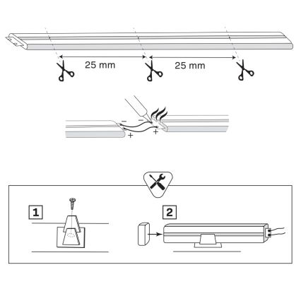 LED Cinta NEON 5 m LED/27W/12V IP65 rosa
