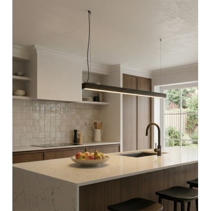 LED de superficie/colgante con cable LED/44W/230V 3000K 120 cm negra