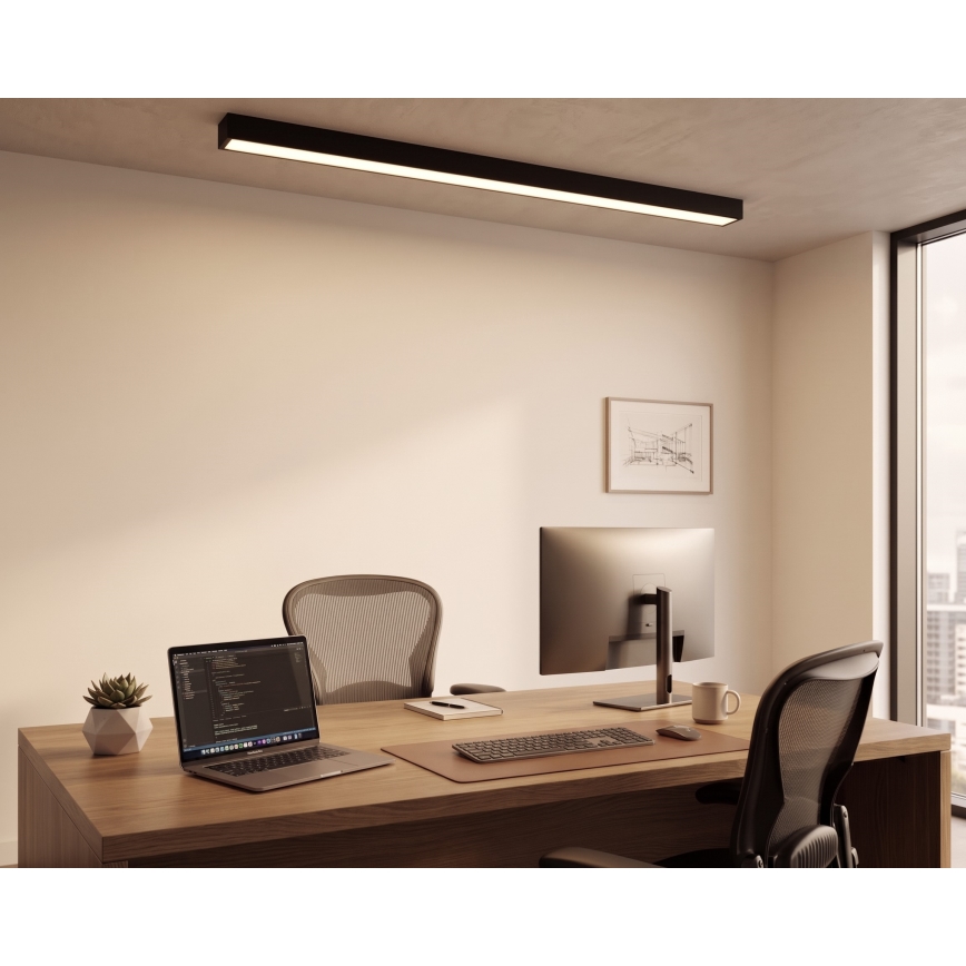 LED de superficie/colgante con cable LED/44W/230V 3000K 120 cm negra