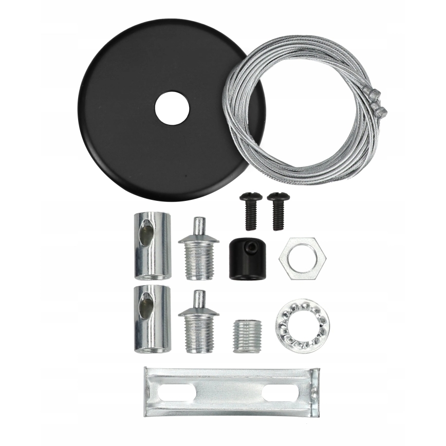 LED de superficie/colgante con cable LED/44W/230V 3000K 120 cm negra