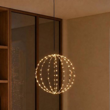 LED decoración navideña para exterior LED/2,1W/230V Ø 40 cm IP44 blanco cálido