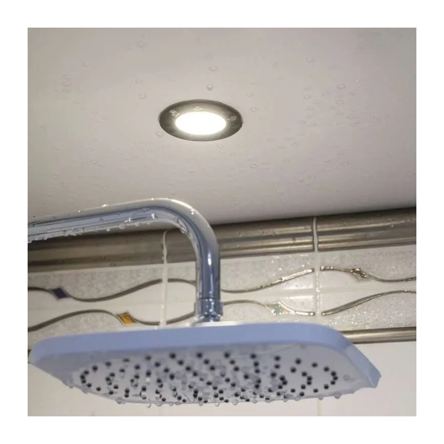 Lámpara empotrada LED para baño LORI LED/4,5W/230V IP65 2700/4000K Ø 8,5 cm negra
