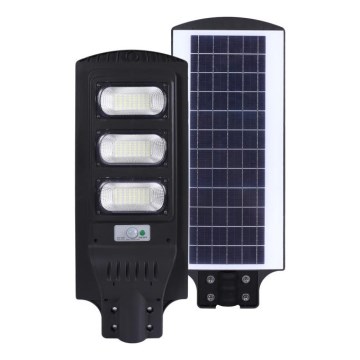 LED Farola solar regulable con sensor de movimiento y crepúsculo URBI LED/8W/3,2V 6500K IP54 10000 mAh + control remoto