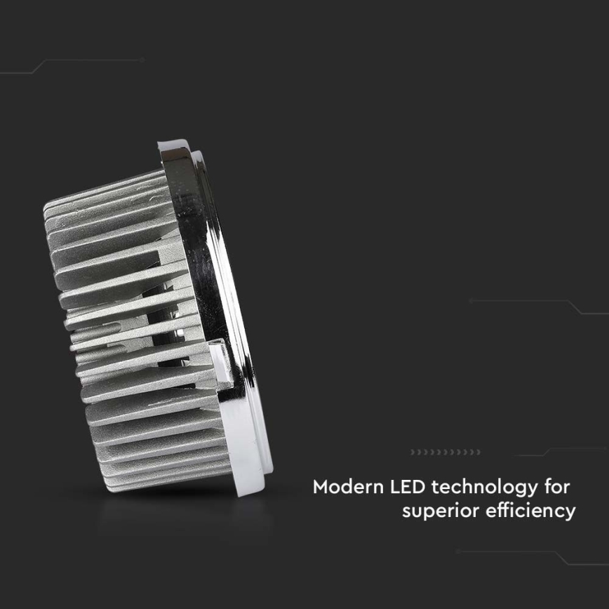 LED Foco empotrable LED/20W/230V 6400K 40°/20° diá. 11 cm cromo brillante