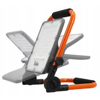 LED Foco recargable con trípode LED/100W/3,2V 5000K 5000 mAh IP65 naranja