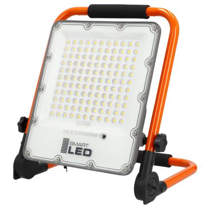 LED Foco recargable con trípode LED/100W/3,2V 5000K 5000 mAh IP65 naranja