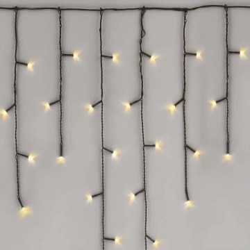 LED Guirnalda para exteriores 100xLED/2,5x0,9m IP44 blanco cálido