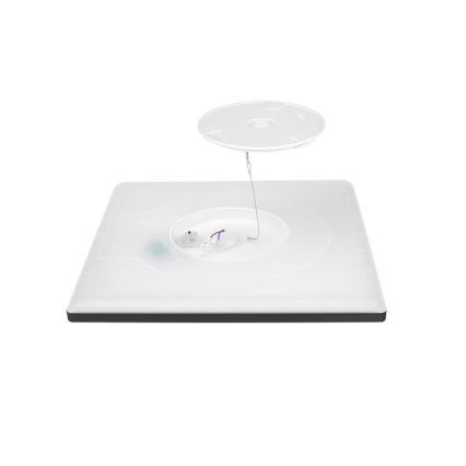 Lámpara LED para baño con sensor de movimiento y crepúsculo NIVERA LED/12W/230V IP54 3000/4000/6000K 22,5x22,5 cm negra + mando a distancia