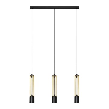 LED Lámpara colgante BARS 3xGU10/4,8W/230V dorado/negro