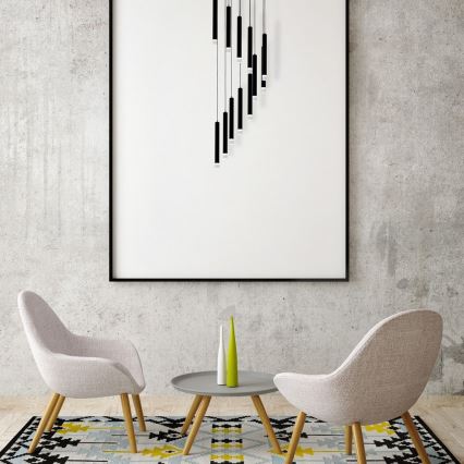 LED Lámpara colgante CARBON 12xLED/12W/230V