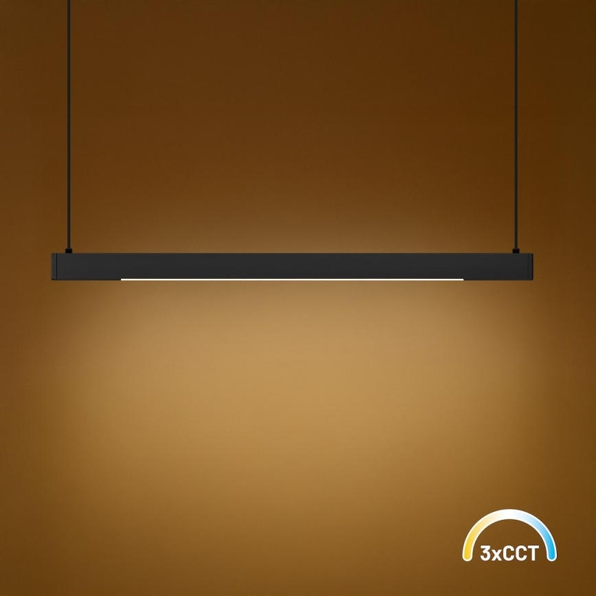LED Lámpara colgante con cable LINEA LED/36W/230V 3000/4000/5700K CRI 90 negra