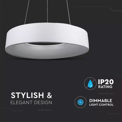 LED Lámpara colgante regulable con cable LED/20W/230V
