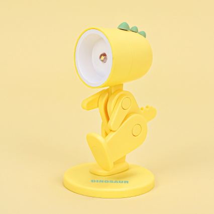 LED Lámpara de mesa LED/0,06W/3xLR41 dinosaurio amarillo