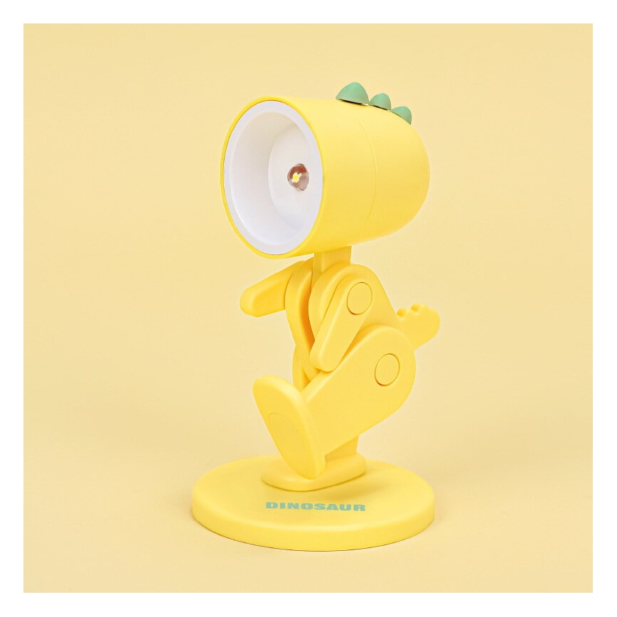 LED Lámpara de mesa LED/0,06W/3xLR41 dinosaurio amarillo