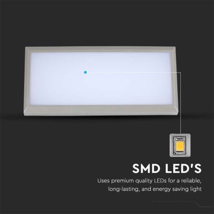 Lámpara de pared LED exterior LED/20W/230V 4000K IP65 gris