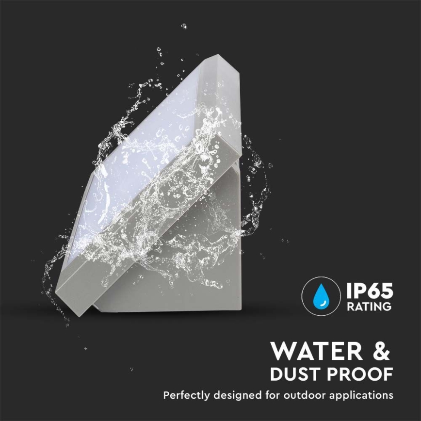 Lámpara de pared LED exterior LED/20W/230V 4000K IP65 gris