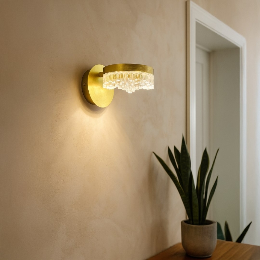 LED Lámpara de pared LED/4W/230V dorada
