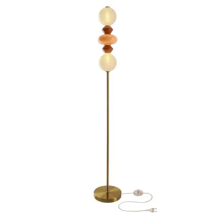 LED Lámpara de pie FLORES LED/15W/230V dorada/naranja/marrón