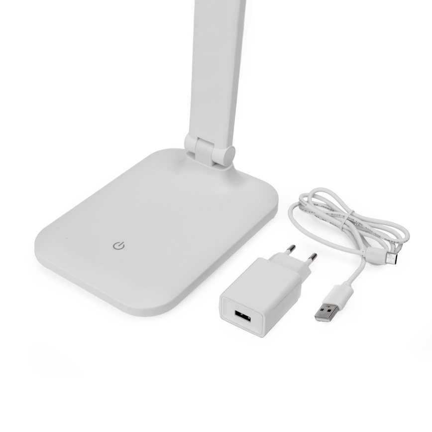 LED Lámpara de sobremesa táctil regulable con puerto USB REMUS LED/5W/230V blanca