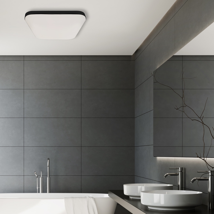 Lámpara de techo LED para baño con sensor NEMO LED/16W/230V IP44 negro