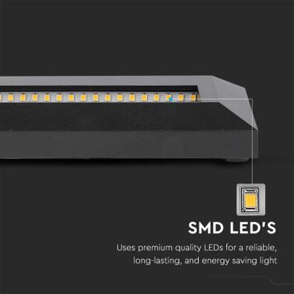 Lámpara LED para escaleras exterior LED/3W/230V IP65 4000K negra