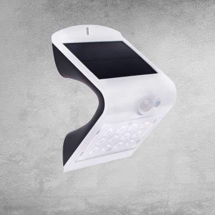 Lámpara solar LED con sensor de movimiento y crepúsculo LED/1,5W/1200 mAh 3,7V IP65