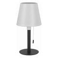 LED Lámpara solar regulable LED/2W/5V USB 1200 mAh IP44 blanco/negro