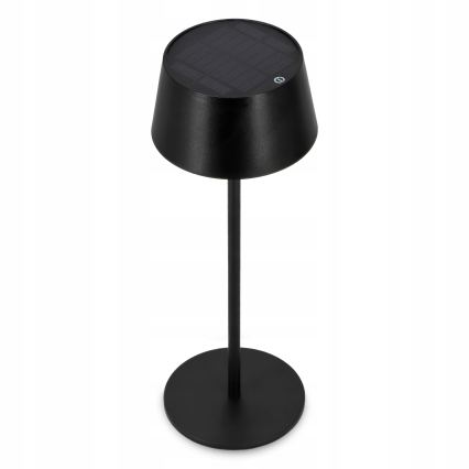 LED Lámpara solar táctil regulable LED/3W/5V USB 1800 mAh IP44 negra