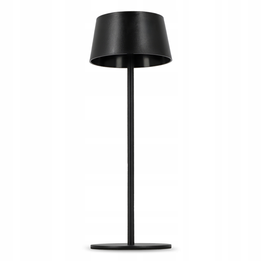 LED Lámpara solar táctil regulable LED/3W/5V USB 1800 mAh IP44 negra
